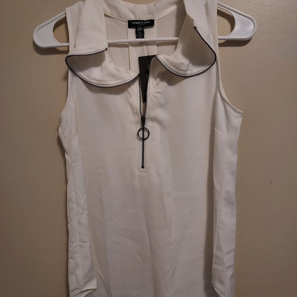 Kenneth Cole blouse white xs NWT - Picture 11 of 16